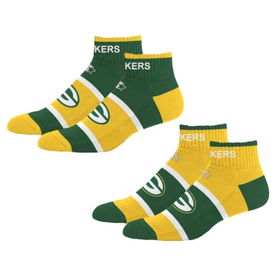 Green Bay Packers Starter Youth Season Opener Two-Pack Quarter Socks Set - Green
