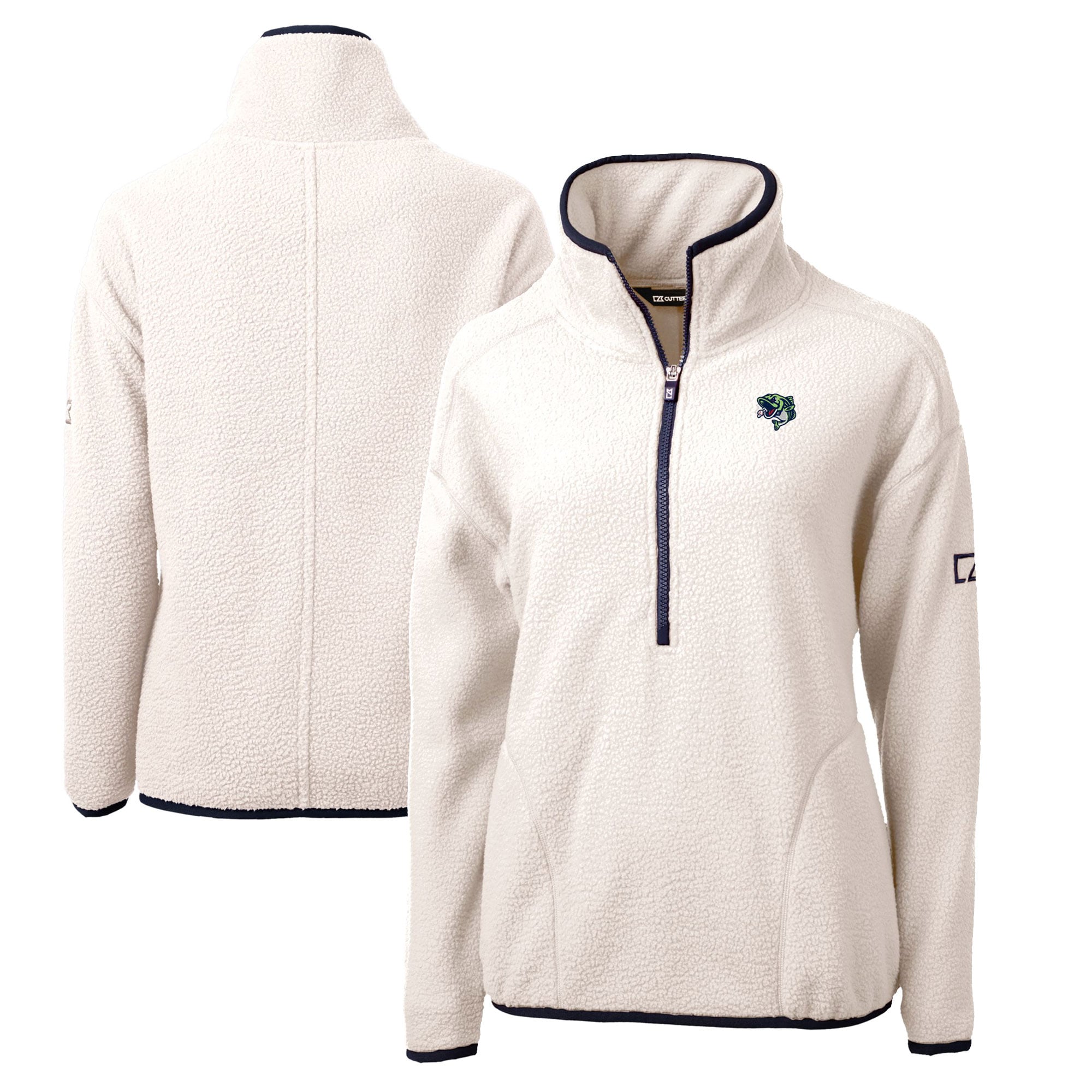Women's Gwinnett Stripers Cutter & Buck Oatmeal Cascade Eco Sherpa ...