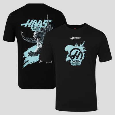 Haas F1 Team x Godzilla Minus Zero Large Print T-Shirt - Black