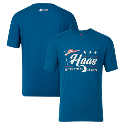 Haas F1 Team USA Flag T-Shirt - Blue