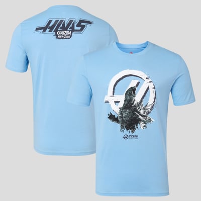Haas F1 Team x Godzilla Minus Zero Roundel T-Shirt - Light Blue