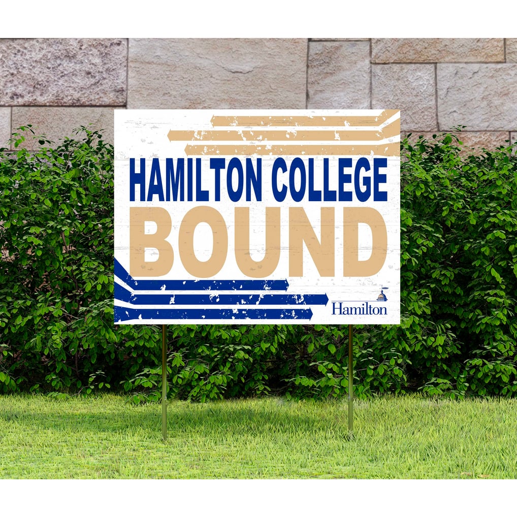 Hamilton Continentals 18" x 24" Bound Yard Sign - White