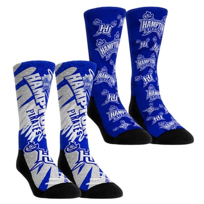 Hampton Pirates Rock Em Unisex Two-Piece Team Blast Crew Socks Set