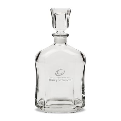 Harry S Truman College Falcons 23.75oz. Crystal Whisky Decanter