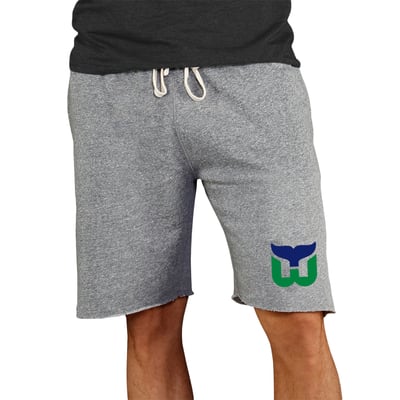 Hartford Whalers Concepts Sport Vintage Logo Mainstream Tri-Blend Terry Shorts - Gray
