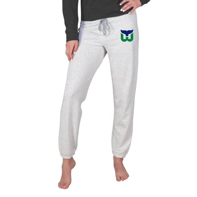  Hartford Whalers Concepts Sport Women's Mainstream French Terry Tri-Blend Jogger Sweatpants - Oatmeal