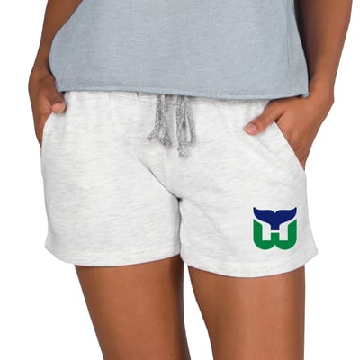  Hartford Whalers Concepts Sport Women's Mainstream French Terry Tri-Blend Shorts - Oatmeal