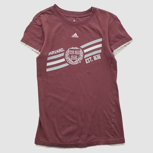 Harvard Crimson Adidas 2010s T-shirt - Maroon - M by Fanatics Real Vintage