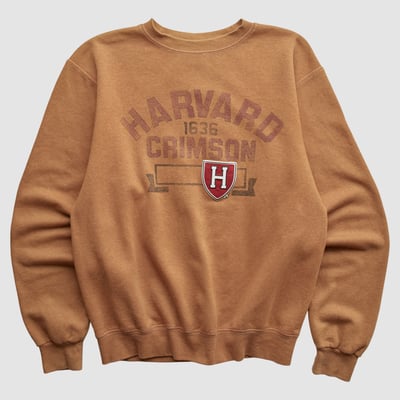 Harvard Crimson Champion 2000s Pullover Sweatshirt - Clay - XS by Fanatics Real Vintage