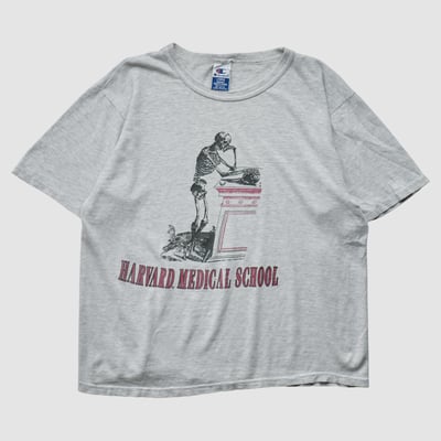 Harvard Crimson Champion 90s T-shirt - Heather Gray - M by Fanatics Real Vintage