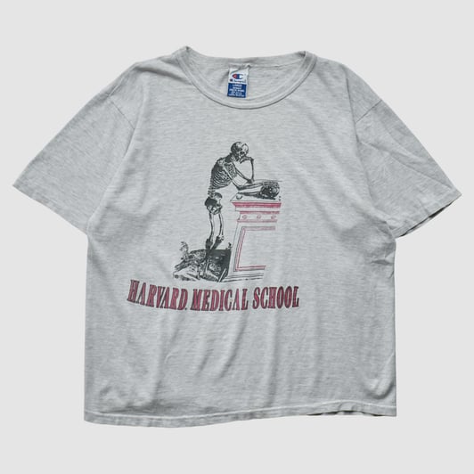 Harvard Crimson Champion 90s T-shirt - Heather Gray - M by Fanatics Real Vintage