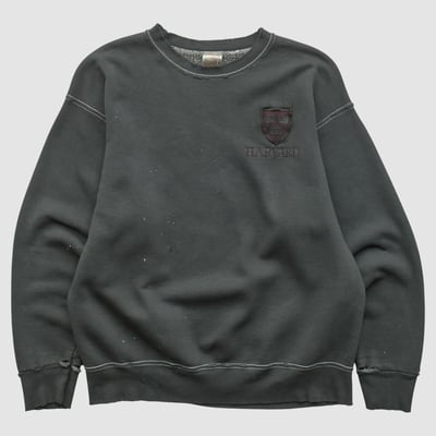 Harvard Crimson Fruit of the Loom 90s Pullover Sweatshirt - Charcoal - XS by Fanatics Real Vintage