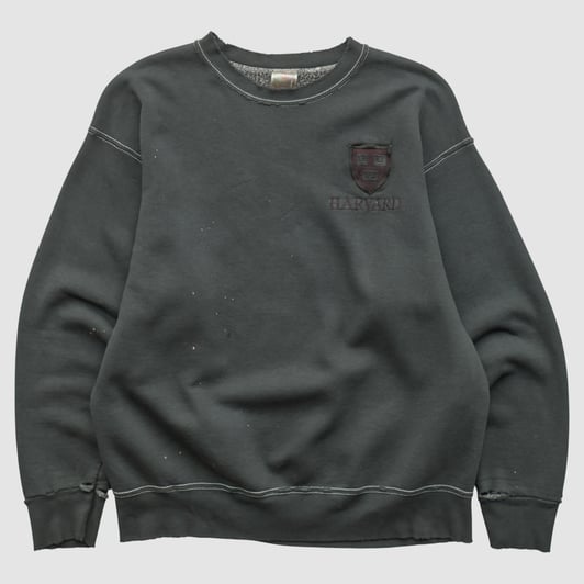 Harvard Crimson Fruit of the Loom 90s Pullover Sweatshirt - Charcoal - XS by Fanatics Real Vintage
