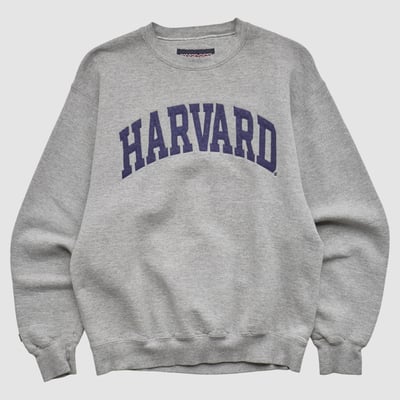 Harvard Crimson Jansport 2000s Pullover Sweatshirt - Heather Gray - XXS by Fanatics Real Vintage
