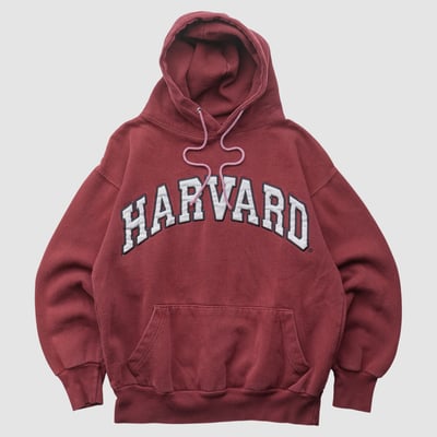Harvard Crimson Richie's Sportswear 2000s Hooded Pullover Sweatshirt - Maroon - XS by Fanatics Real Vintage