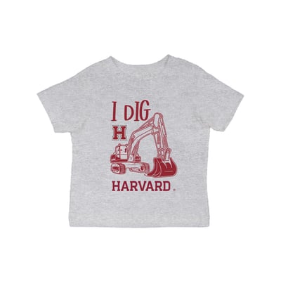 Harvard Crimson Vive La Fete Infant Excavator T-Shirt - Gray