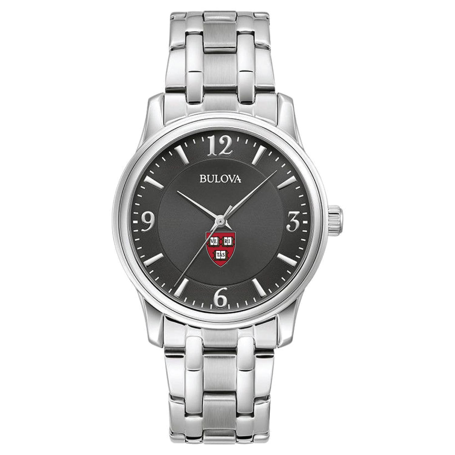 Bulova Harvard Crimson Black Stainless Steel Corporate Collection Watch