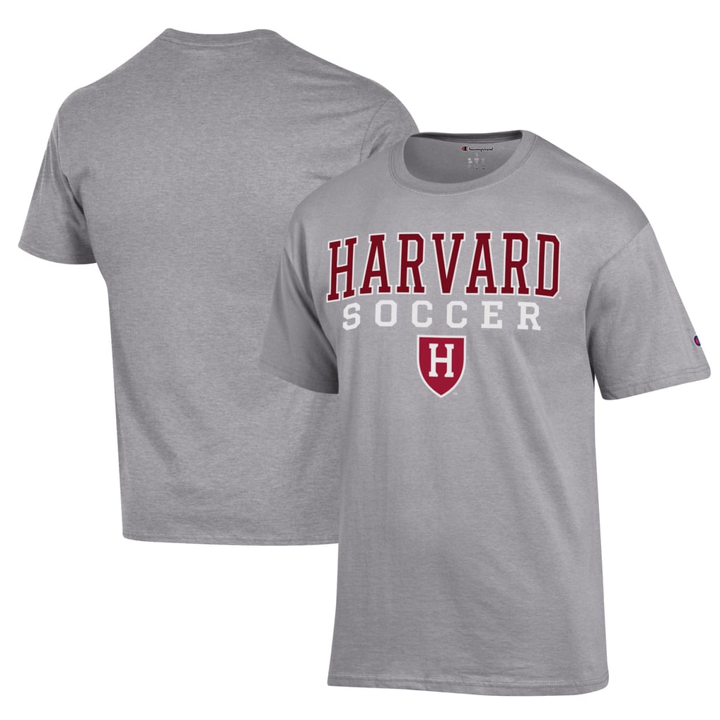 Harvard Crimson Champion Soccer Stack Logo Powerblend T-Shirt - Gray