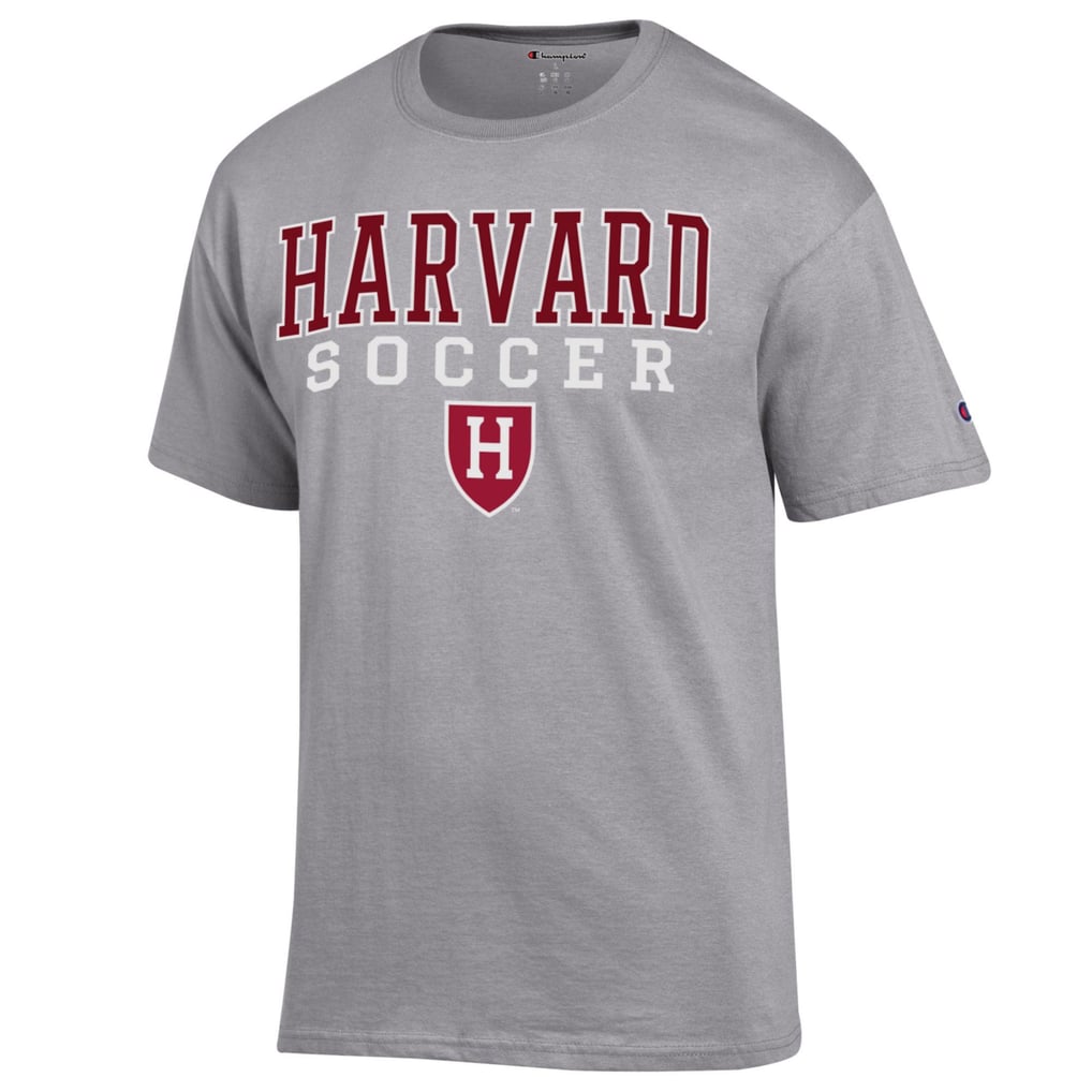 Harvard Crimson Champion Soccer Stack Logo Powerblend T-Shirt - Gray