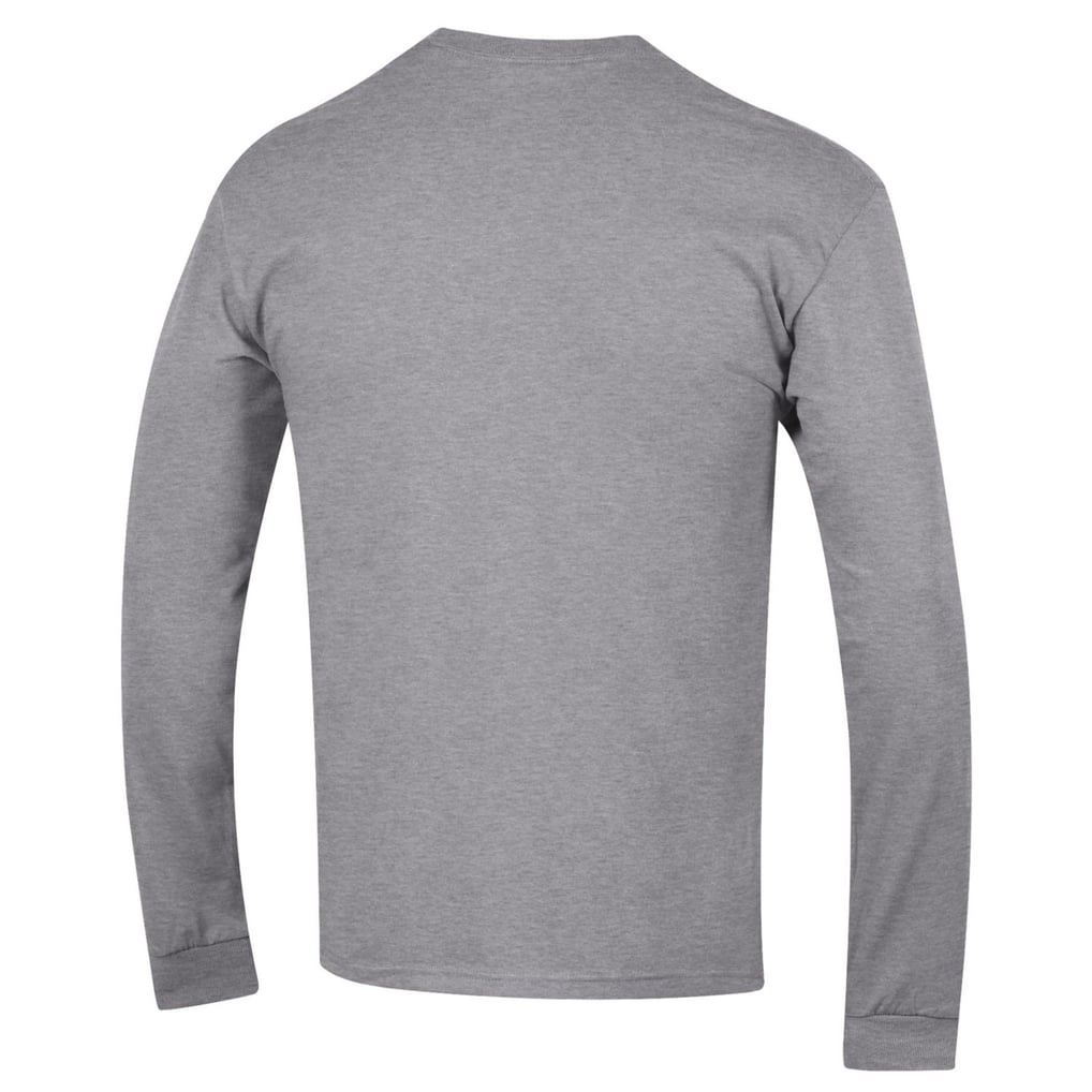  Harvard Crimson Champion Basic Arch Long Sleeve T-Shirt - Heather Gray
