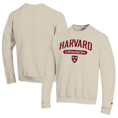 Harvard Crimson Champion Powerblend Sweatshirt - Oatmeal