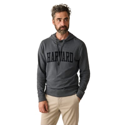 Harvard Crimson FAHERTY Sunwashed Slub Hoodie - Charcoal