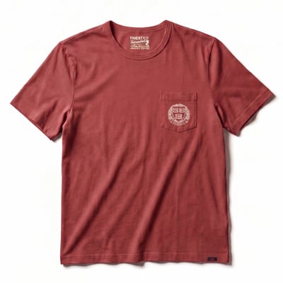 Harvard Crimson FAHERTY Sunwashed Pocket T-Shirt - Crimson
