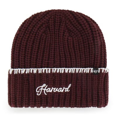  Harvard Crimson '47 Women's Blanket Stitch Cuff Knit Hat - Crimson