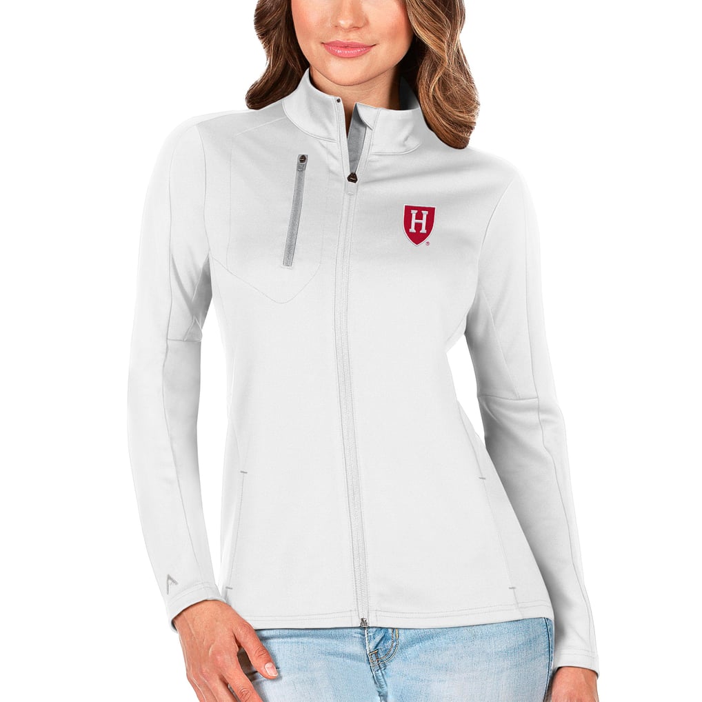 Harvard Crimson Antigua Women's Generation Full-Zip Jacket - White/Silver