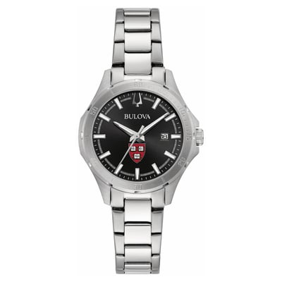 Harvard Crimson Bulova Women's Stainless Steel Sport Classic Watch - Black