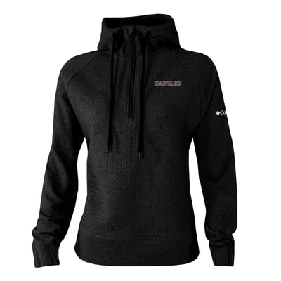  Harvard Crimson Columbia Women's Swingcraft Fleece Hoodie - Black