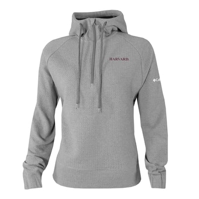  Harvard Crimson Columbia Women's Swingcraft Fleece Hoodie - Gray