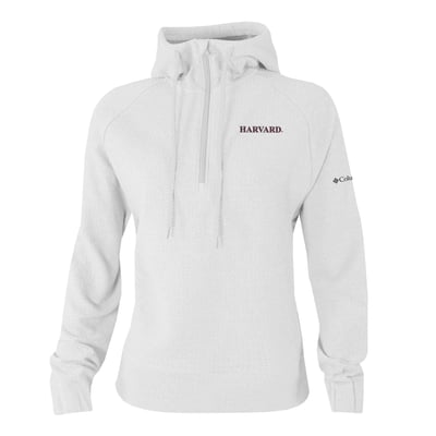  Harvard Crimson Columbia Women's Swingcraft Fleece Hoodie - White