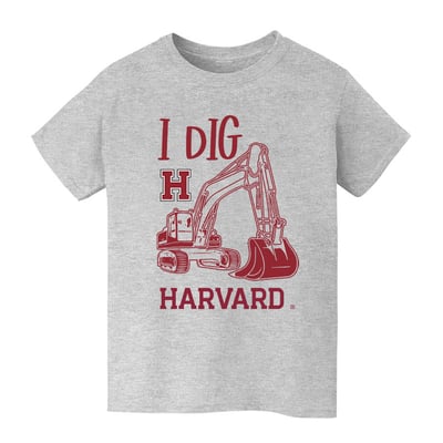 Harvard Crimson Vive La Fete Youth Excavator T-Shirt - Gray