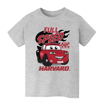 Harvard Crimson Vive La Fete Youth Full Speed T-Shirt - Gray
