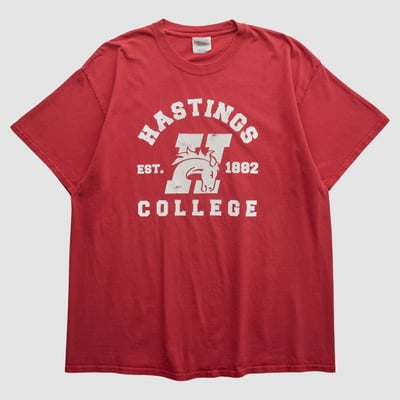Hastings College Broncos Port and Company 2000s T-shirt - Red - L by Fanatics Real Vintage