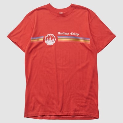 Hastings College Broncos Stedman 80s T-shirt - Red - S by Fanatics Real Vintage
