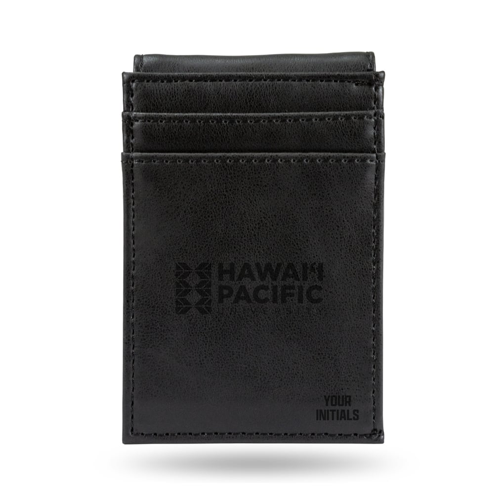 Hawaii Pacific Sharks Personalized Front Pocket Wallet - Black