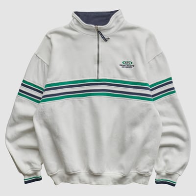 Hawaii Pacific Sharks Gear For Sports 2000s 1/4 Zip Sweatshirt - White - L by Fanatics Real Vintage