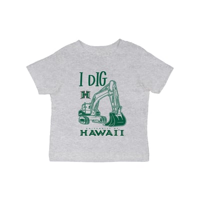 Hawaii Rainbow Warriors Vive La Fete Infant Excavator T-Shirt - Gray