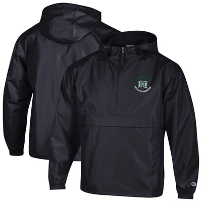  Hawaii Rainbow Warriors Champion Embroidered Packable Jacket - Black