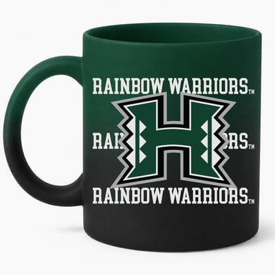 Hawaii Rainbow Warriors Pegasus 16oz. Echo Fade Soft Touch Ceramic Mug