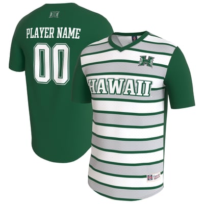 Hawaii Rainbow Warriors GameDay Greats Unisex NIL Pick-A-Player Collegiate Women's Soccer Lightweight Fashion Jersey - Green