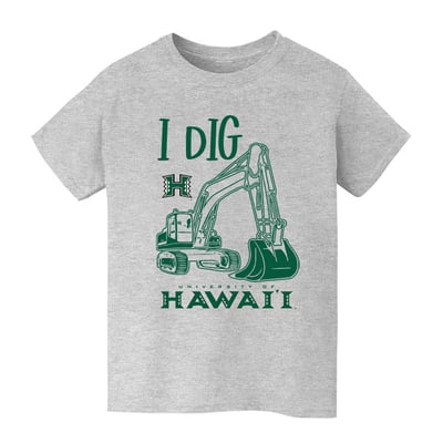 Hawaii Rainbow Warriors Vive La Fete Youth Excavator T-Shirt - Gray