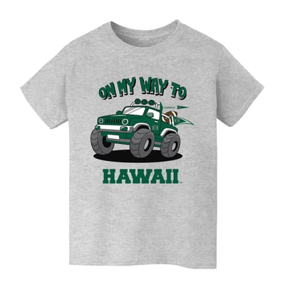 Hawaii Rainbow Warriors Vive La Fete Youth On My Way T-Shirt - Gray