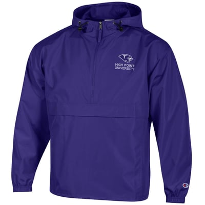 High Point Panthers Champion Packable Half-Zip Hooded Jacket - Purple
