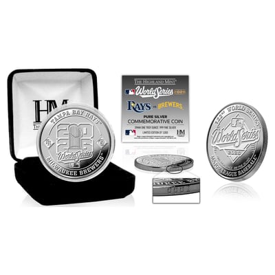 Milwaukee Brewers vs. Tampa Bay Rays Highland Mint 2026 World Series Matchup 1oz .999 Fine Silver Coin