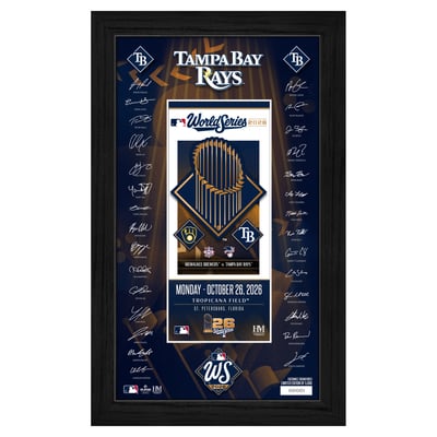 Tampa Bay Rays Highland Mint 2026 World Series Matchup 12" x 20" Signature Ticket Frame