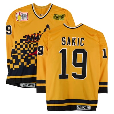 Joe Sakic Team Canada Fanatics Authentic Game-Used #19 Yellow Jersey from the 1994 NHL 4-on-4 Challenge