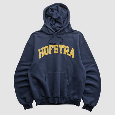 Hofstra University Champion 2000s Hooded Pullover Sweatshirt - Navy - XS by Fanatics Real Vintage